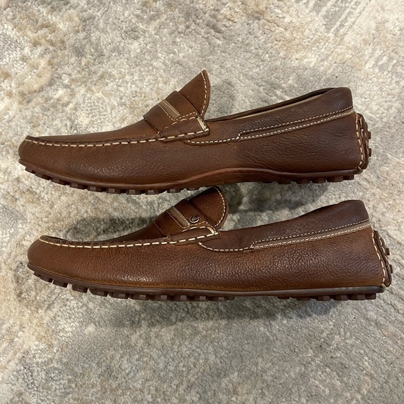 ECCO Men's Brown Genuine Leather Loafers Size 42 Like New Condition - Picture 7 of 9